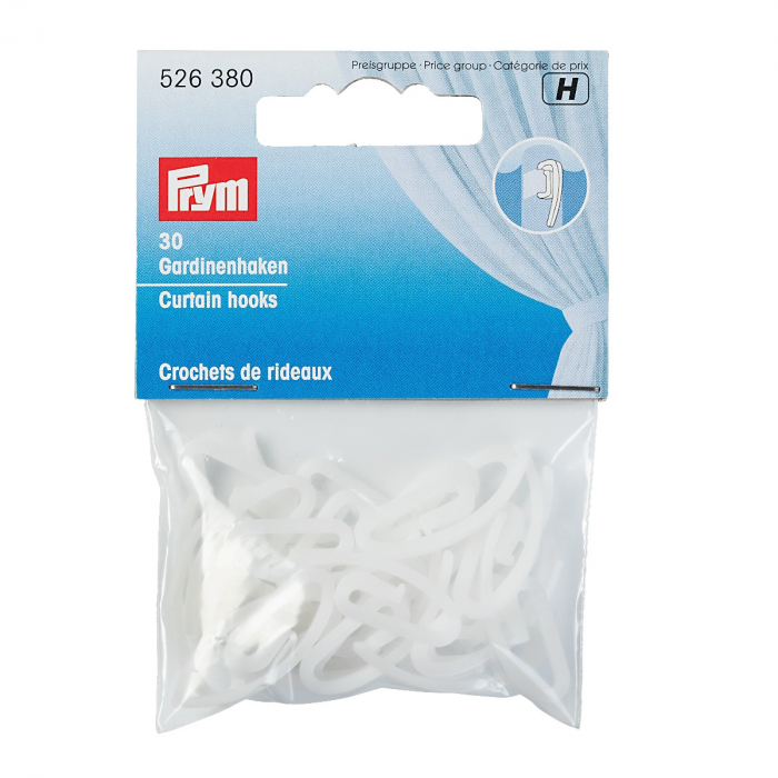 Carlige din plastic pentru rejansa, 30 bucati, Prym, 526380 [2]