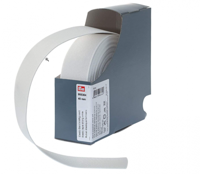 Elastic strong 40 mm latime, 10 m lungime, alb, Prym [1]
