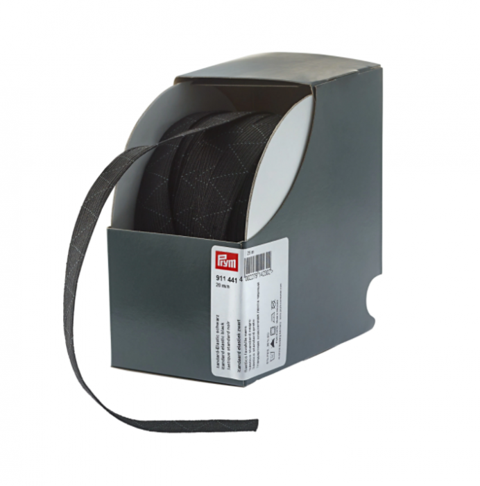 Elastic universal 20 mm latime, 25 m lungime, negru, Prym [1]
