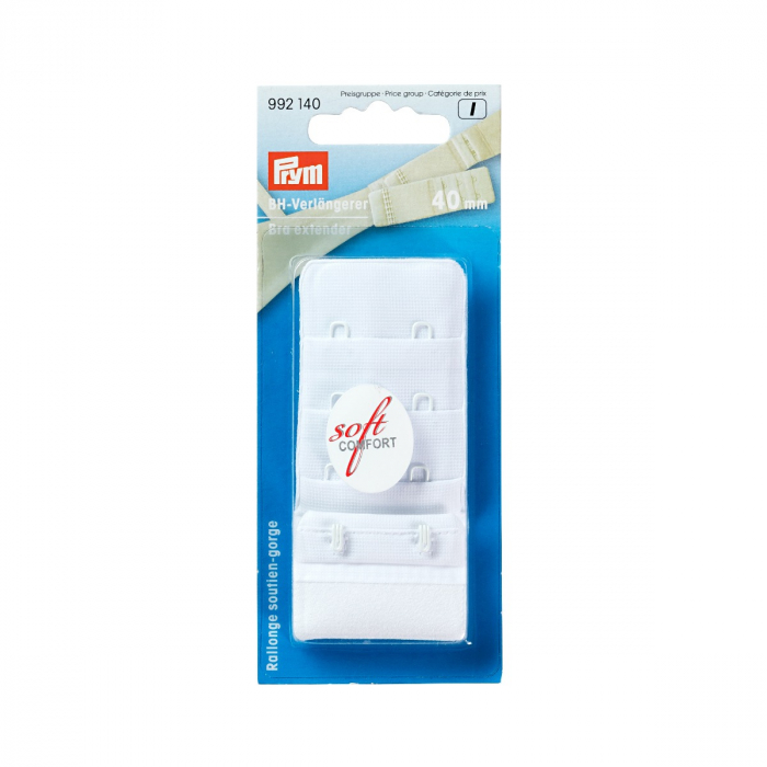 Extensie sutien, culoare alba, mos si baba 3x2, 40 mm, Prym, 992140 [2]
