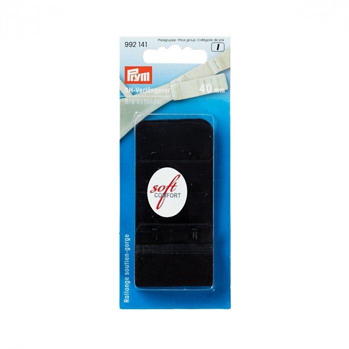 Extensie sutien, negru, mos si baba 3x2, 40 mm, Prym, 992141 [2]