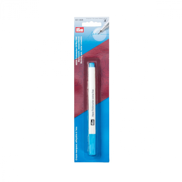 Marker pentru textile, extra fin, cartus turcoaz, lavabil, Prym 611808 [2]