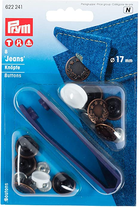 Nasturi pentru jeans, model Laurel Wreath, 8 bucati, 17 mm, cupru antic, Prym, 622241 [2]