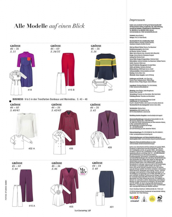 Revista Burda Style curvy/plus 01/2024 editata in limba germana [4]