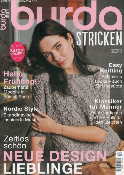 Revista Burda Tricotaje Primavara 2022 editata in limba germana, nr 2/2022 [1]