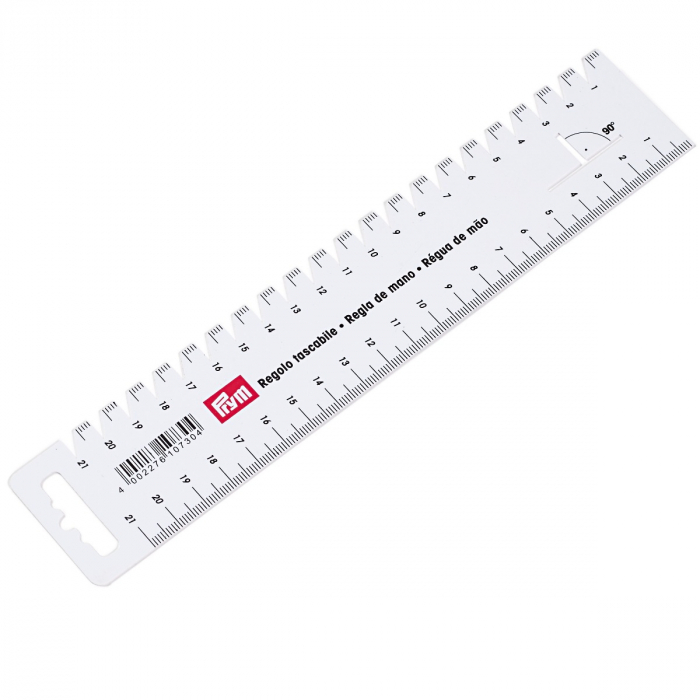 Rigla croitorie, flexibila, 21 cm, culoare alba, Prym 610730 [2]