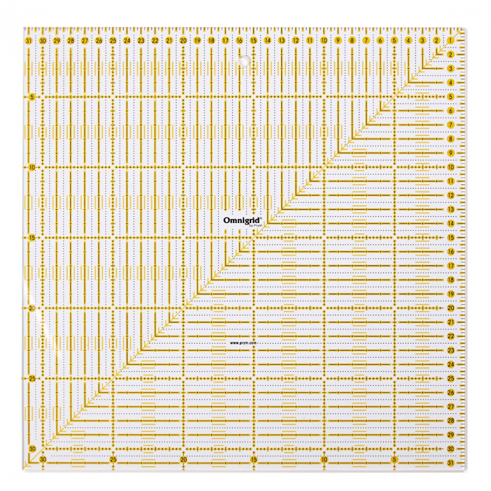 Rigla patrata pentru croitorie, patchwork, design grafic, 31,5 x 31,5 cm, PRYM 611319 [1]