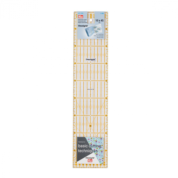 Rigla pentru croitorie, patchwork, design grafic, 10 x 45 cm, PRYM 611318 [1]