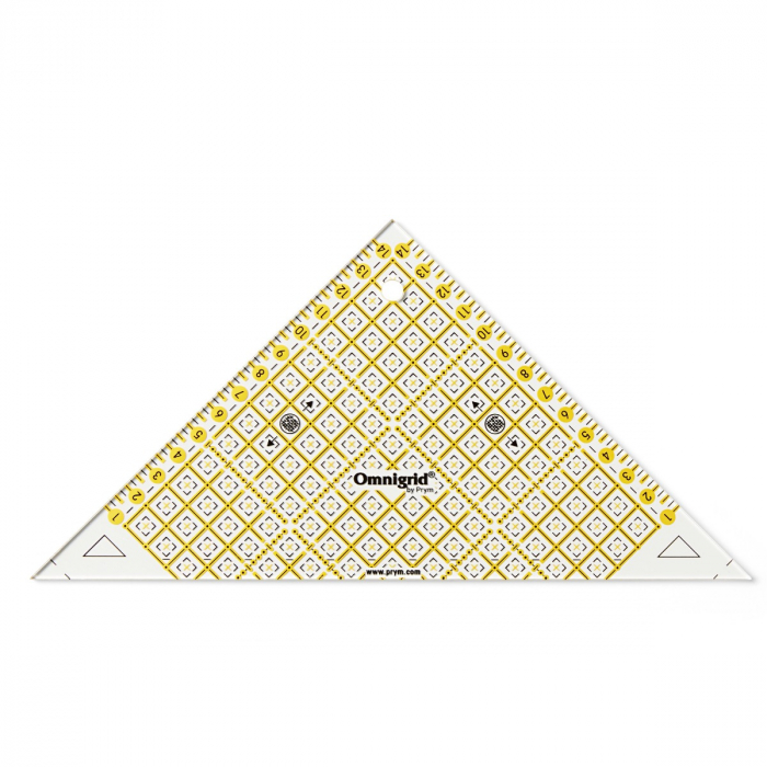 Rigla tip triunghi, 45 de grade, pentru croitorie, patchwork, design grafic, PRYM 611314 [1]