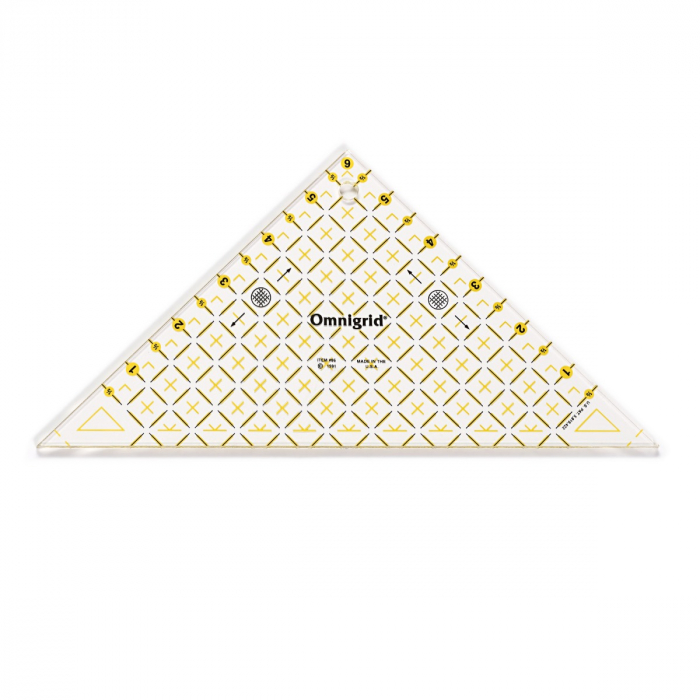 Rigla tip triunghi de 45 de grade, pentru croitorie, patchwork, design grafic, gradata in inch. PRYM 611641 [1]