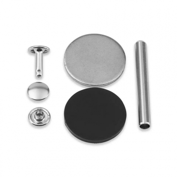 Riveti tubulari argintii de 4-6 mm lungime, 9 mm diametru, 20 bucati, Prym [2]
