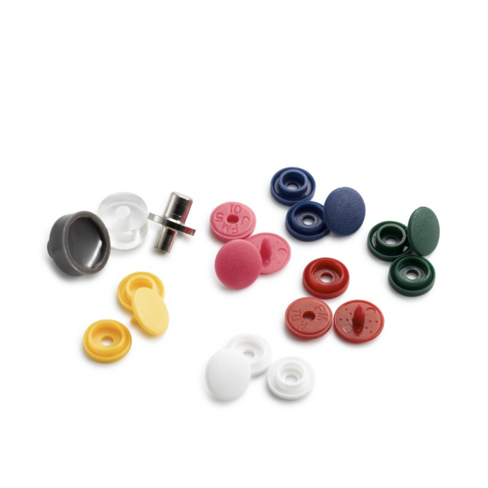 Set capse color snaps, 9mm,  6 culori, 72 buc, cu dispozitiv de fixare, Prym love, Prym, 393950 [2]