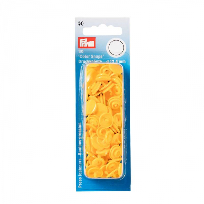 Set capse plastic (30 perechi) de 12,4 mm, culoare 10 - galben, Prym, 393110 [2]