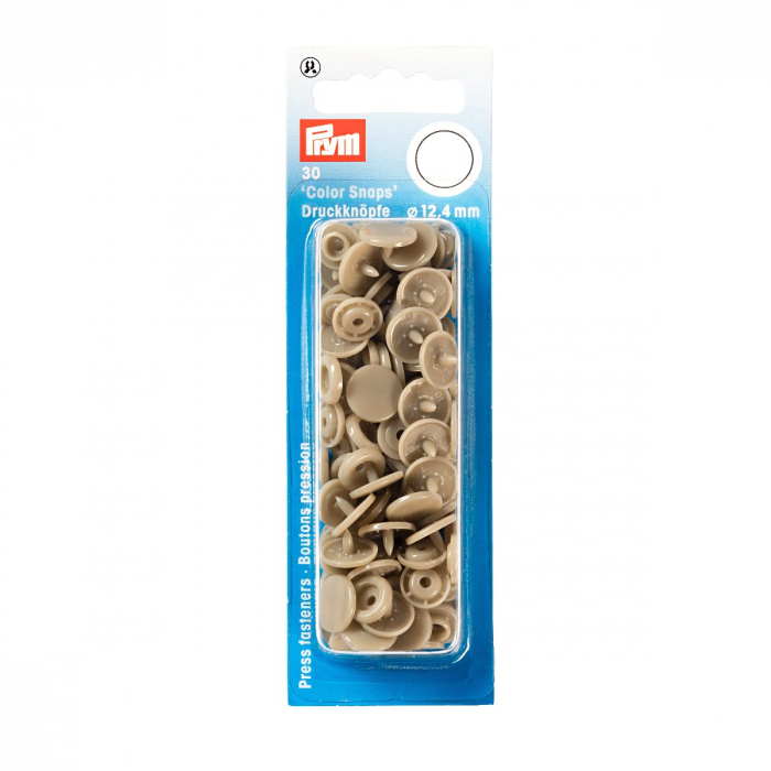 Set capse plastic (30 perechi) de 12,4 mm, culoare 42 - sampanie, Prym, 393142 [2]