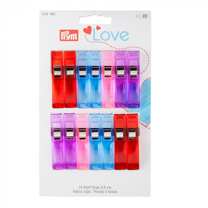 Set clipsuri fixare tipare, textile, de 5,5 cm, 14 buc, Prym love 610183 [1]