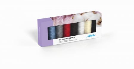 Accesorii si Consumabile - Ata Cusut si Quilting Mettler Coton Silk-Finish, Set 8 buc, No50/150m