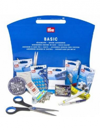Accesorii - Accesorii de cusut, de croitorie set cu nasturi, ace, elastic, foarfeca, centimetru, degetar, bolduri, Prym