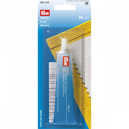 Accesorii - Adeziv textil+, universal pentru lipirea materialelor (piele, lemn, pvc), 30 gr, Prym 968008