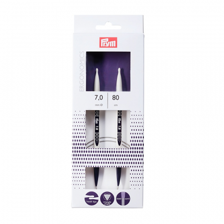 Andrele si crosete - Andrele circulare, de 7 mm, lungime 80 cm, Prym ergonomics 215810