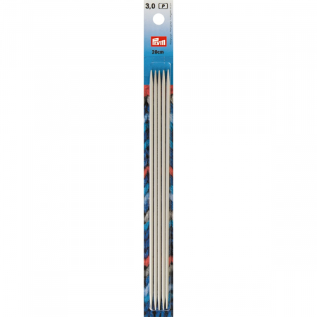 Andrele si crosete - Andrele din aluminiu pentru sosete. de 3 mm, lungime 20 cm, Prym, 191490