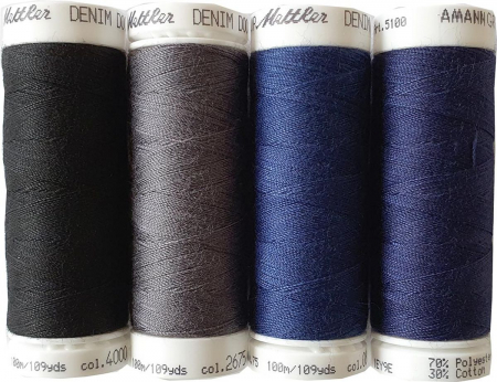 Ata Cusut Mettler Denim Dark, set 4 buc, No.40/100m [2]