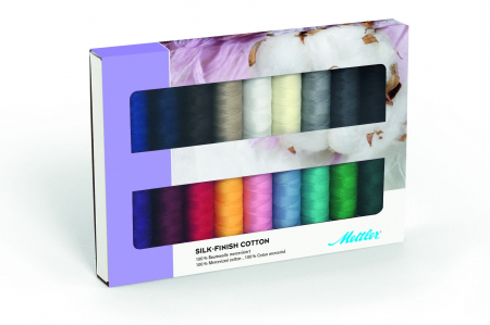 Accesorii si Consumabile - Ata Cusut si Quilting Mettler Coton Silk-Finish, Set 18 buc, No50/150m