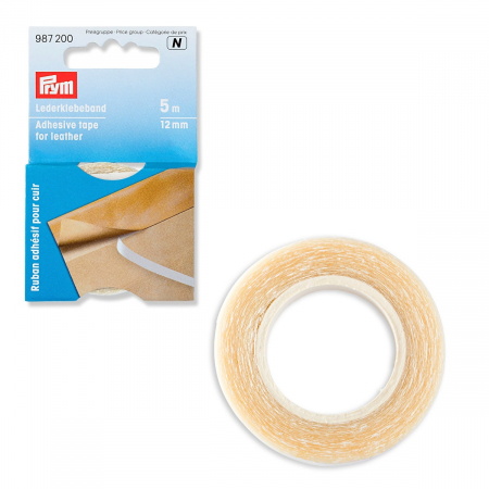 Mercerie - Banda dublu adeziva pentru piele, 12 mm x 5m, Prym 987200
