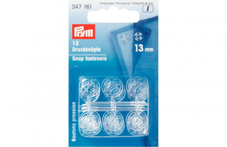 Capse de cusut din plastic transparent, diametru 13 mm, Prym, 347161 [1]