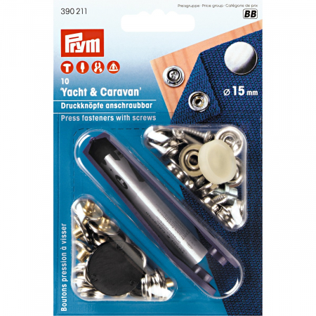 Capse de fixare metalice , diam 15mm, Prym, 390211 [1]