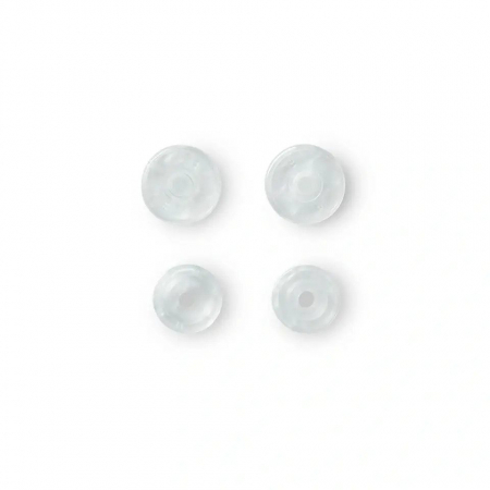 capse din plastic, rotunde, 30 de bucati, diametru 12.4 mm, transparente lucioase Prym [2]