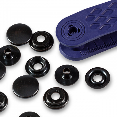Capse nasturi fermoare - Capse metalice Sport &Camping, 15 mm (finisaj negru oxidat) Prym, 390200