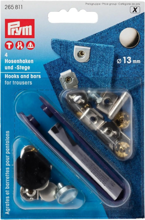 Capse nasturi fermoare - Capse nituite 13mm, pentru pantaloni/fuste, Prym, 265811