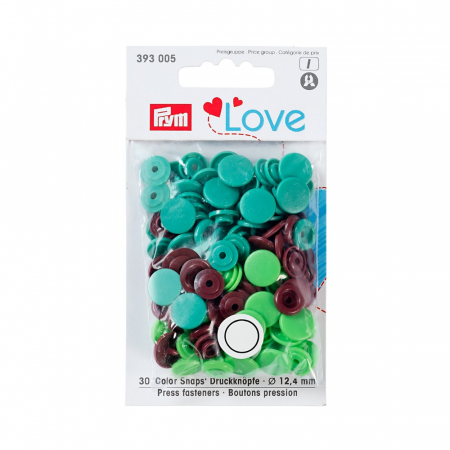 Capse nasturi fermoare - Capse plastic/30 buc/ 12.4/ cod 393005, colectia Prym love