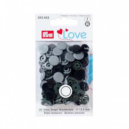 Capse nasturi fermoare - Capse plastic/30 buc/ 12.4 mm / cod 393003, colectia Prym love