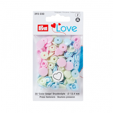 Capse nasturi fermoare - Capse plastic/30 buc/ 12.4 mm/ cod 393030, colectia Prym love