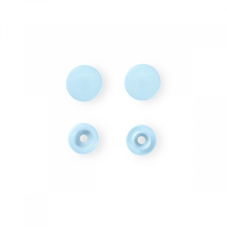 Capse nasturi fermoare - capse plastic (30 perechi) de 12,4 mm albastru deschis Prym