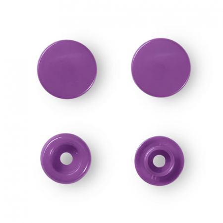 Capse nasturi fermoare - capse plastic (30 perechi) de 12,4 mm liliac Prym