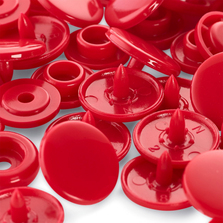 capse plastic (30 perechi) de 12,4 mm rosu Prym [2]