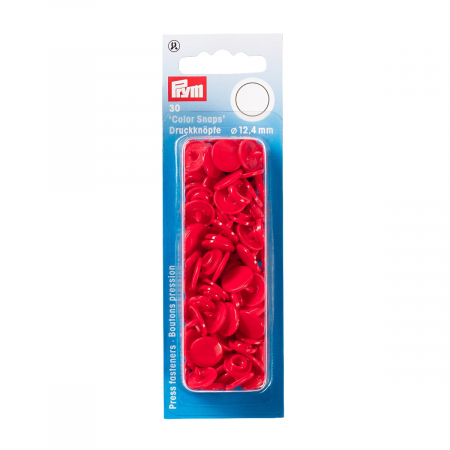 capse plastic (30 perechi) de 12,4 mm rosu Prym [1]