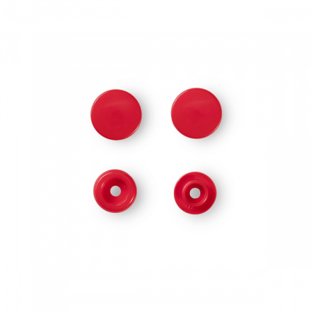 Capse nasturi fermoare - capse plastic (30 perechi) de 12,4 mm rosu Prym