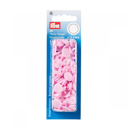 CAPSE PLASTIC (30 PERECHI) DE 12,4 MM roz pal Prym [1]