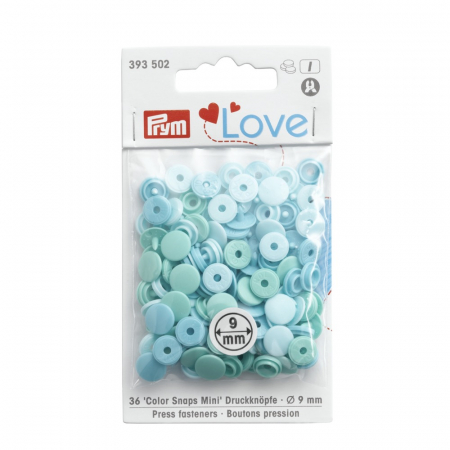 Capse nasturi fermoare - Capse plastic/36 buc/ 9 mm/ cod 393502, colectia Prym love