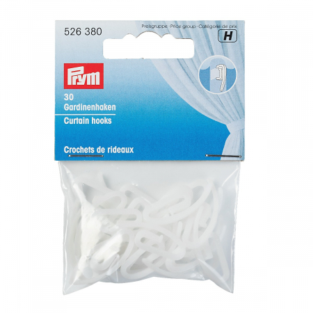 Carlige din plastic pentru rejansa, 30 bucati, Prym, 526380 [1]