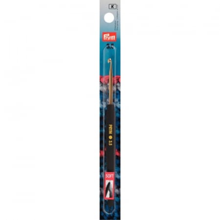 Croseta pentru lana, din aluminiu, cu maner ergonomic, 3,5 mm, lungime 14 cm, Prym 195175 [1]