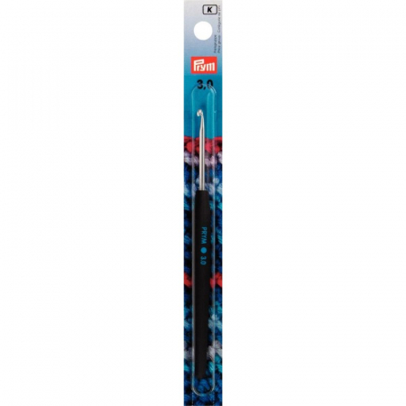 Croseta pentru lana, din aluminiu, cu maner ergonomic, 3 mm, lungime 14 cm, Prym 195174 [1]