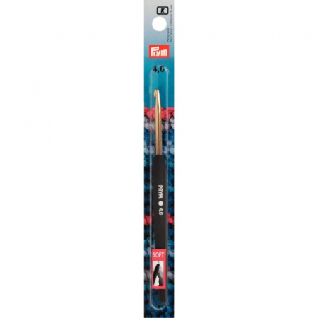 Croseta pentru lana, din aluminiu, cu maner ergonomic, 4 mm, lungime 14 cm, Prym 195176 [1]