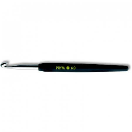 Accesorii si Consumabile - Croseta pentru lana, din aluminiu, cu maner ergonomic, 6 mm, lungime 14 cm, Prym 195179