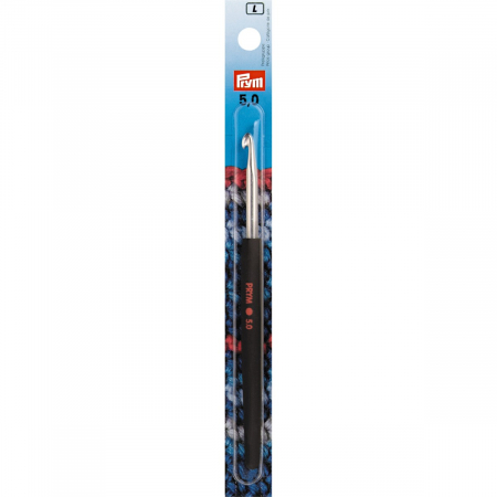 Accesorii si Consumabile - Croseta pentru lana, din aluminiu, cu maner ergonomic, 8 mm, lungime 16 cm, Prym 195361