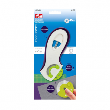 Rigle planse cuttere - Cutter pentru croit, circular, 45 mm, Prym Ergonomics