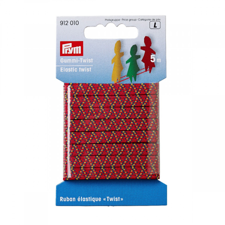 Elastic Velcro Viledon - Elastic pentru copii, 6,5 mm, lungime 5 m, combinatie 3 culori, Prym, 912010